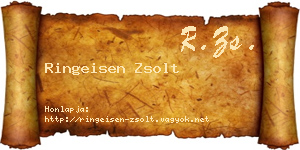 Ringeisen Zsolt névjegykártya